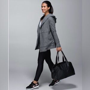 Lululemon Find Your Centre Wrap Gray Hooded Athletic Jacket with Pockets Size 6